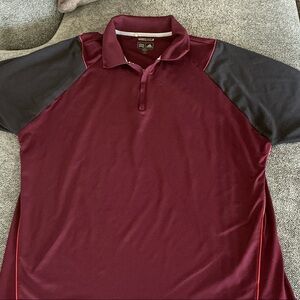 Adidas ClimaCool Polo in Burgundy with Charcoal Accents
